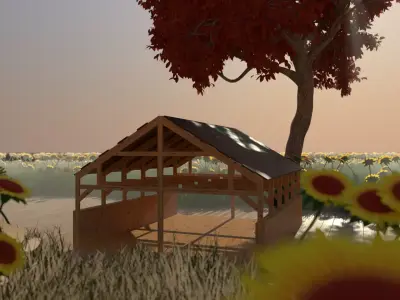 ABANDONED WOOD SHADE 3D model