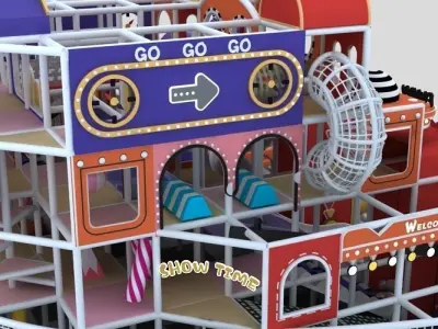 Indoor amusement park 3D model