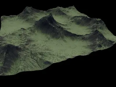 Mountain Landscape Low-poly 3D model