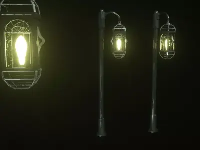 street lamp concept art 3D model