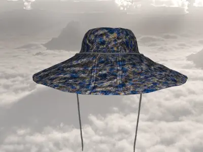 explorer hat Low-poly 3D model