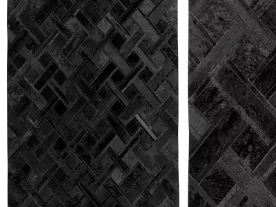  TIKA COWHIDE RUG black 3D model