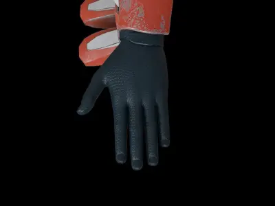 High-quality red robot model 3D model