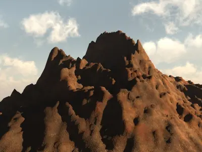 Prehistoric Volcano Low Poly Low-poly 3D model
