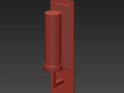 High White Glass Burnished Brass Wall Sconce 3D model