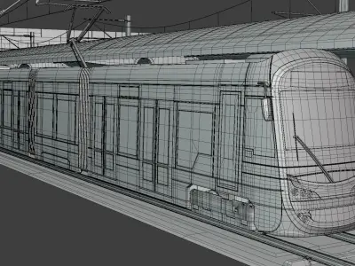 Warsaw tram stops II 3D Model Pack