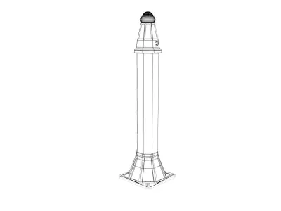 Post Bollard Metal 3D Model 3D model