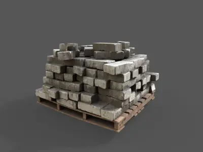 Pile Of Bricks 3D model