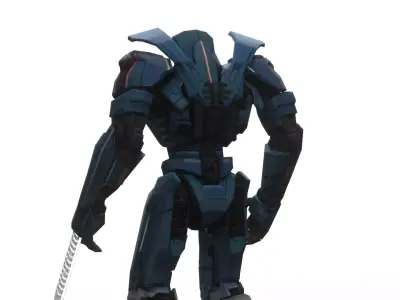 Gypsy Danger Jaeger 3D Model  Pacific Rim Mark-3 Hero Jaeger Low-poly 3D model