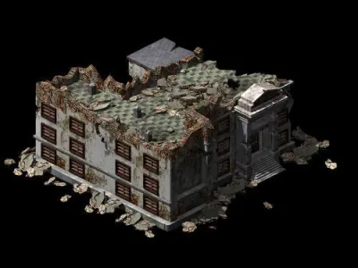 Future World - Ruins 04 3D model