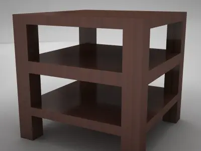 coffe table square 2 Low-poly 3D model