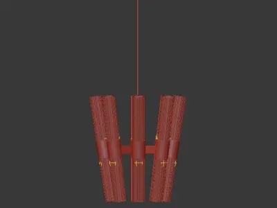 Dixie 14 Light Chandelier with Burnished Brass 3D model