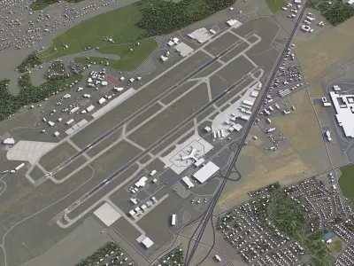 Knoxville - McGhee Tyson Airport - TYS Low-poly 3D model
