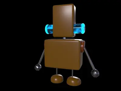 Sci - fi Robot Game ready - Low poly PBR 3d model Low-poly 3D model