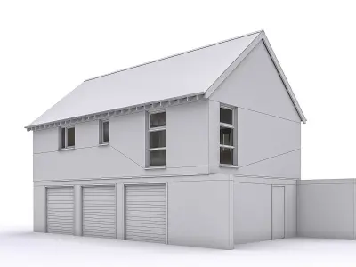 Townhouse 15 Low-poly 3D model