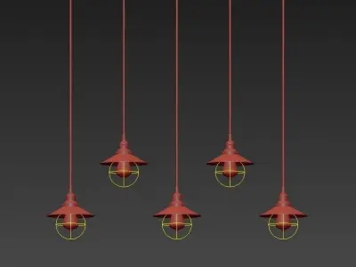 Loft Cone Pendant Line 5 3D model