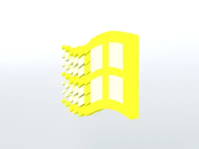 Windows 95 Logo v1 006 Free low-poly 3D model