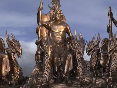 Zeus King of the Gods Throne 2  3D model