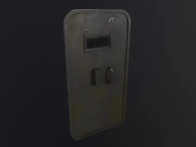 Riot Shield 3D Model Low-poly 3D model