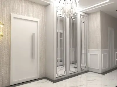 hall design Low-poly 3D model
