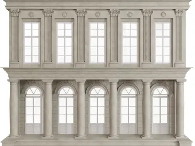 Facade classic house 2 3D model