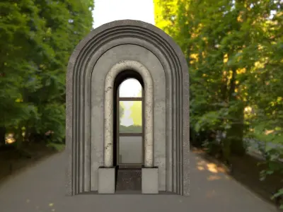 Medieval Window Set Low-poly 3D model buy