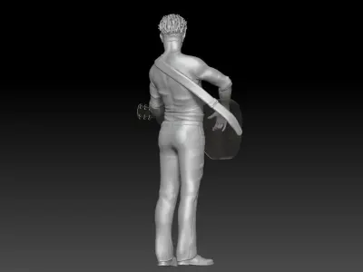 street musician MAN 2 3D print model