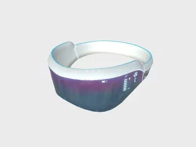 SciFi Glasses B02 White Colored - Character Design Fashion Low-poly 3D model