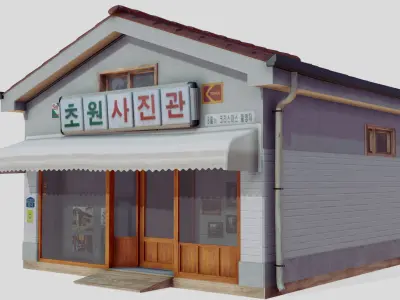 Korean Photo Studio Low-poly 3D model
