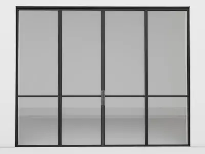 Aluminium door 4 3D model
