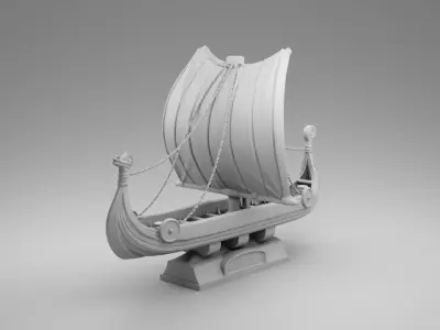 Vikings ship 3D print model