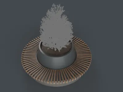 Modern Outdoor Bench 104 PBR Game Ready Low-poly 3D model