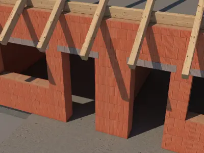 House Construction Site 001 Low-poly 3D model