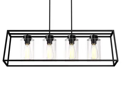 Rectangle Chandelier Low-poly 3D model purchase