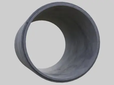 Concrete Pipe 1A Low-poly 3D model