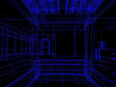 Apartment Studio Low-poly 3D model