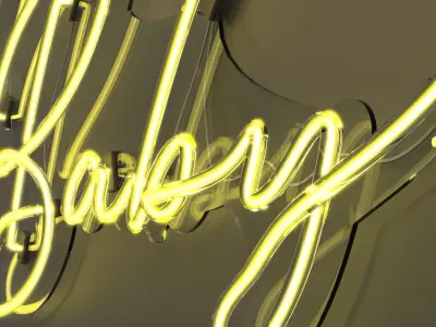 Oh Baby - Neon Sign 3D model