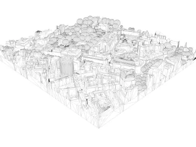 London city tile Level 2 block TQ3081 South East 3D model