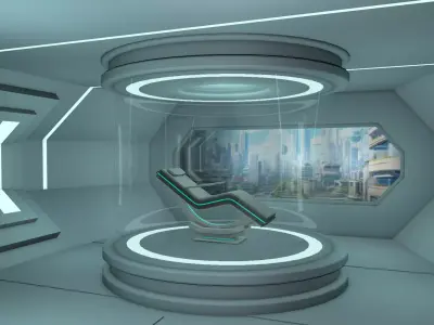 Sci fi Room 3D model 48