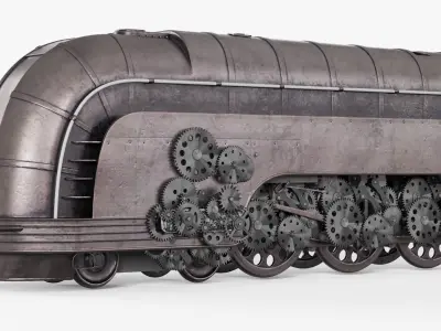 Steampunk Locomotive Chassis Gear Drive 