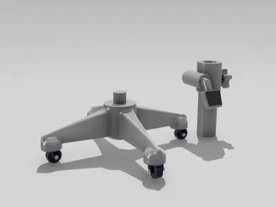 Diorama Office Chair Base 2 piece 3D print model