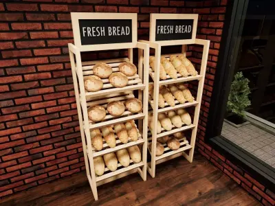 Bakery display rack Free 3D model