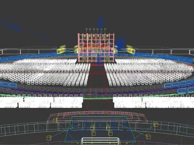 Concert party carnival stage 7 3D model