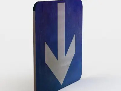 Sign arrow Low-poly 3D model