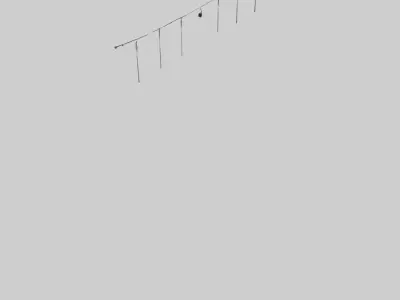 Icicle String Lights model Low-poly 3D model