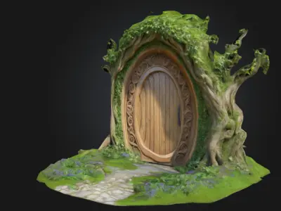 The Verdant Gate Free low-poly 3D model
