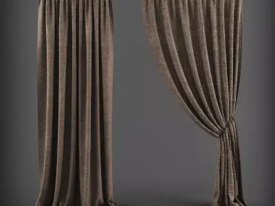 Curtain 3D model 9 3D model