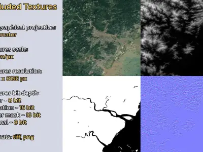 Wenzhou China City Landscape 3D Model 3D model