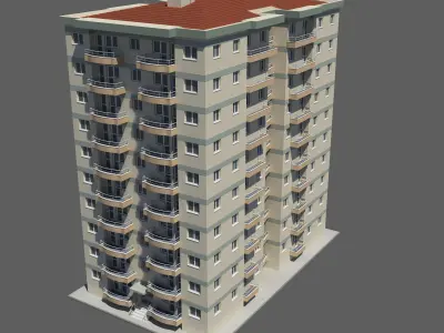 Buildings apartment building - apartment building 3D Model Pack