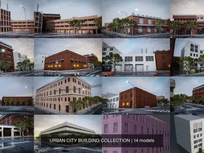 URBAN CITY BUILDING COLLECTION 3D Model Pack